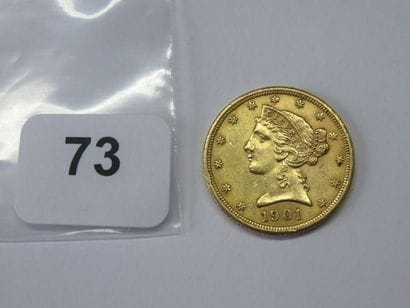 Monnaie or - USA - 5 Dollars Liberty 1901...