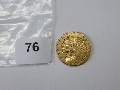 Monnaie or - USA - 5 Dollars Tête d'indien...
