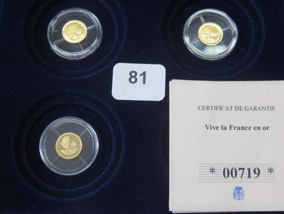 Médailles or - Lot de 3 médailles 