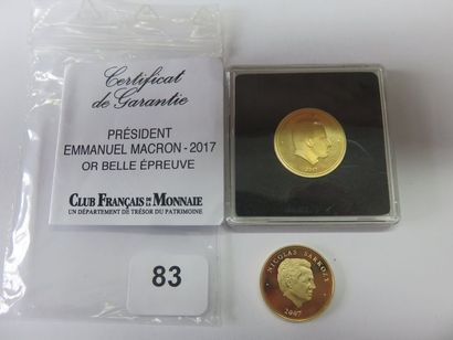 Médailles or - Lot de 2 médailles Président...