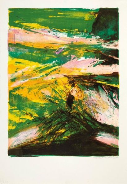 ZAO WOU-KI

74 - II (composition verte et...