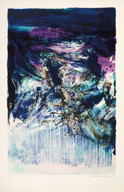ZAO WOU-KI

75 - I (composition bleue), 1976,...