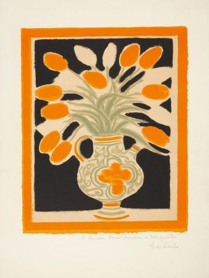 André BRASILIER
Le Vase italien, 1972, lithographie,...