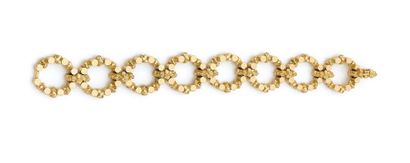Bracelet 

en or 18K (750), articulé de maillons...