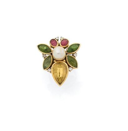Bague 

en or 18K (750) représentant une...