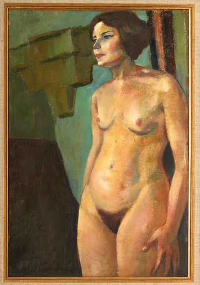 Jean Puy (1876-1960)

Nude model in the studio.

Oil...