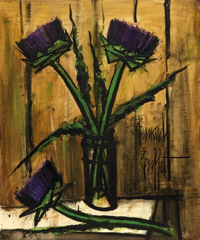 Bernard BUFFET (1928-1999)

Artichoke flowers.

Oil...