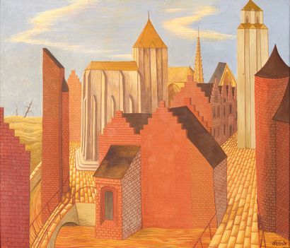 Claude VERLINDE (1927-2020)

The city, 1955

Oil...