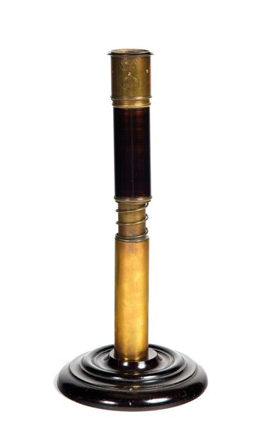 BOUGEOIR 
Candlestick

in copper and stained...