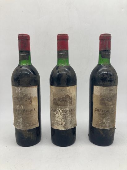 3 bouteilles

Château Belair 1970 Saint Emilion,...