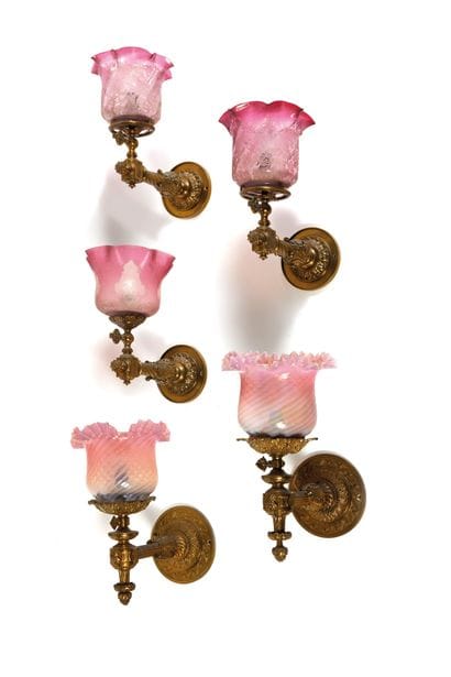 Cinq bras de lumières 

en bronze doré à...