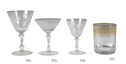 Partie de service de verres 

en cristal...