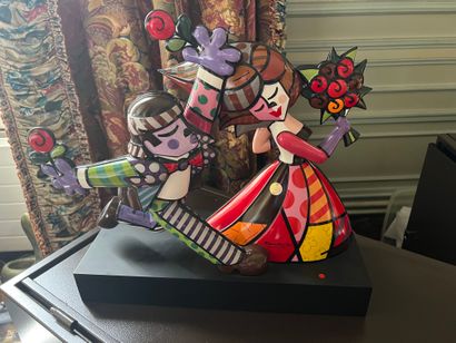 Romero BRITTO
Deux personnages aux fleurs
Sculpture...