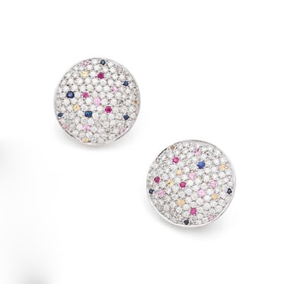 Paire de clips d'oreilles 

en larges pastilles...