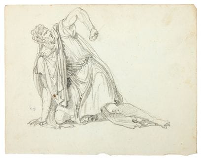 Anne-Louis GIRODET (1767-1824)
Kneeling figure...