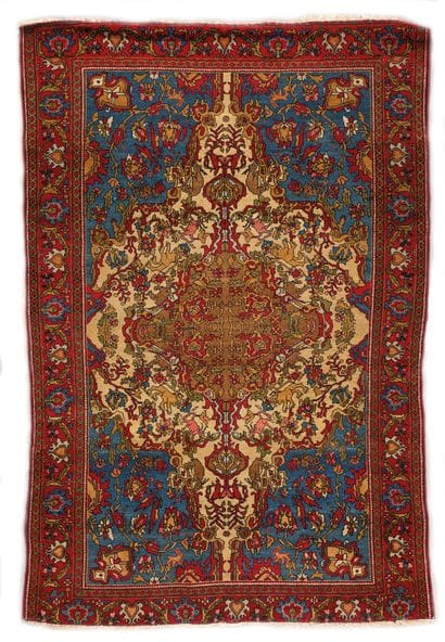 Keschan carpet 
(cotton warp and weft, wool...