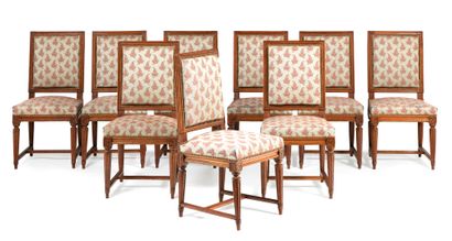 Eighteen chairs
with rectangular back in...