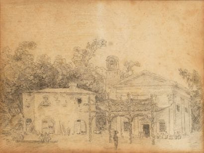 Hubert ROBERT (1733-1808)
View of a farm...