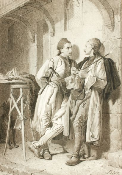 Alexandre BIDA (1813-1895)
Two oriental men...