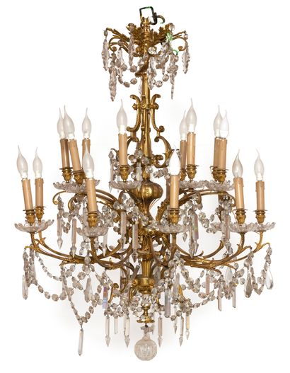 Chandelier 
with eighteen branches of light...