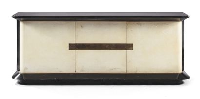 JACQUES ADNET (1900-1984) 
Oak sideboard...