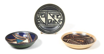 HB QUIMPER ODETTA
Set of three enameled stoneware...
