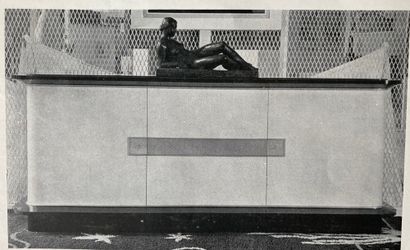 JACQUES ADNET (1900-1984) 
Oak sideboard...