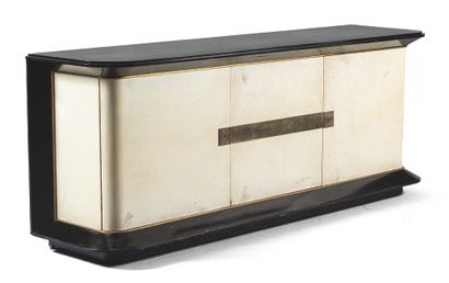 JACQUES ADNET (1900-1984) 
Oak sideboard...