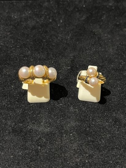 Ring in 18k 750°° yellow gold with three...