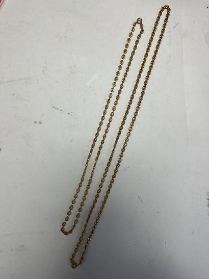 Two link chains in 18K 750°° yellow gold
Weight...