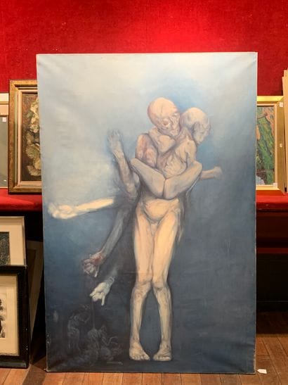 VARNIER
Fear, 1976.
Oil on canvas, signed,...