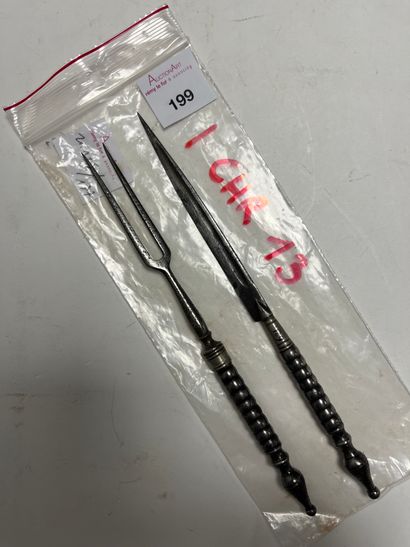 Wedding cutlery with metal fork and knife,...