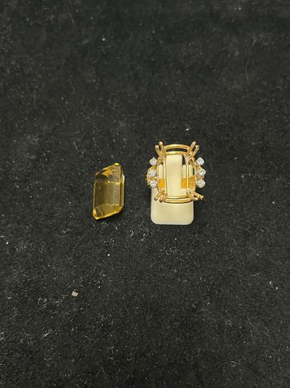 Ring in 18k 750°° yellow gold set with small...