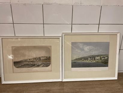 Two framed engravings of Trouville
22 x 29...
