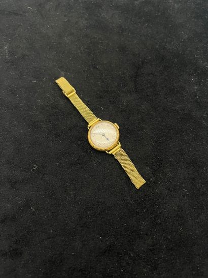 Montre bracelet de dame en or jaune, bracelet...