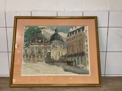 Louis Édouard TOULET (1892-1967)
The Pantheon
Watercolor,...