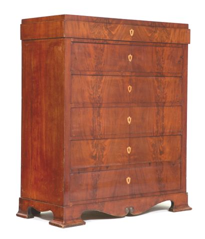 Rectangular chiffonier in mahogany and mahogany...