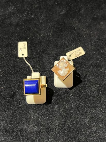 Set of two rings in 18k 750°° yellow gold,...