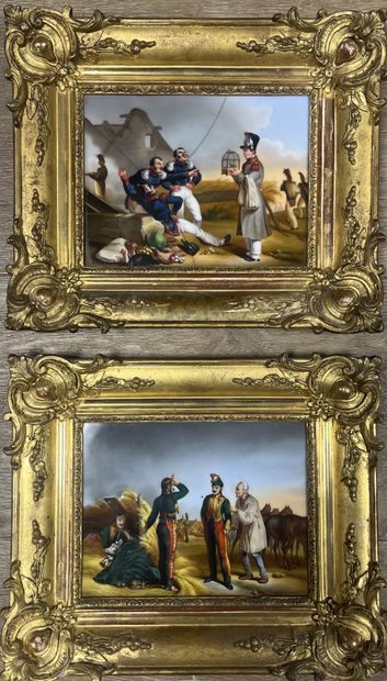Ecole française du début du XIXème siècle
Soldats...