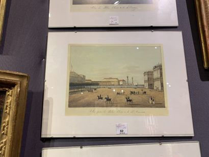 Ensemble de 11 reproductions de gravures
Vues...
