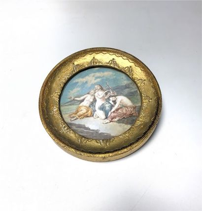Miniature figurant trois naiades sur une...