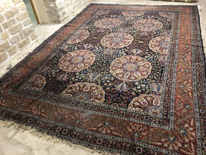 Large wool carpet decorated with stylized...