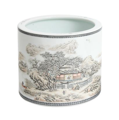 CHINE - XXe siècle
Porte-pinceaux en porcelaine...
