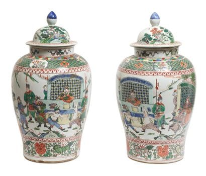 CHINE - Début XXe siècle
Paire de potiches...