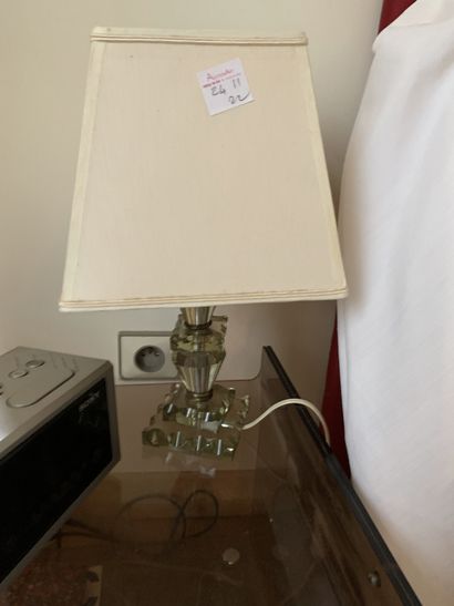 Two three-tier crystal bedside lamps
c.1950....