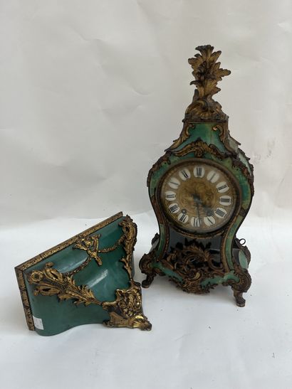 Wall-mounted cartel in green-tinted varnish...