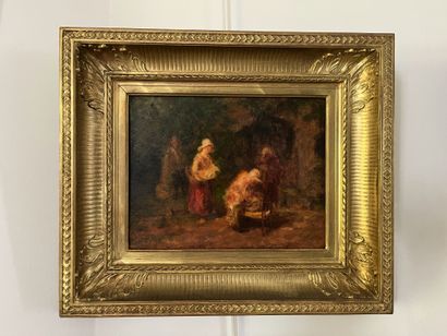 Modern school
Sleeping woman and figures
Oil...
