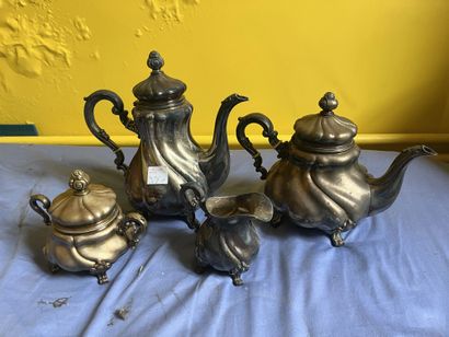Silver-plated tea and coffee set including...