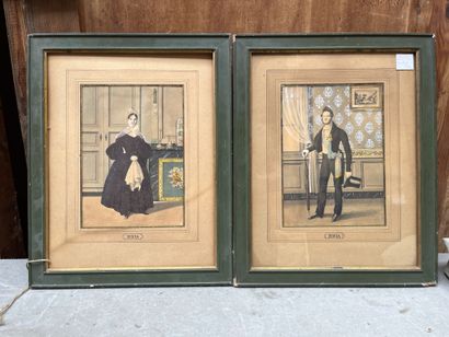 BENGA (?)
Couple in their home
Pair of watercolors...