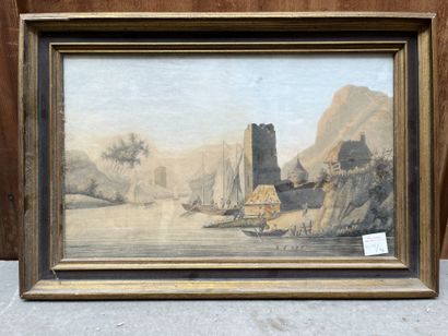 Dutch school, 19th century
Boats on the river...